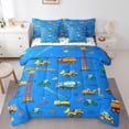 thumbnail image 1 of Castle Fairy Boys Girls Cartoon Truck Twin Bedding Sets,Car Theme Bedding Comforter Set, 1 of 8