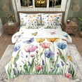 thumbnail image 1 of Castle Fairy Boys Girls Colorful Tulip Flowers Twin Bedding Sets 7-Piece,Spring Garden Butterflies Bedding Comforter Set Microfiber,Chic Floral Blossoms Breathable Sheet Sets,Ultra Soft Home Decor, 1 of 8