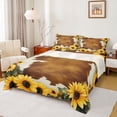 thumbnail image 1 of Castle Fairy Boys Girls Cow Print Twin Sheet Sets,Chic Floral Sunflower Bedding, 1 of 7