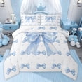 thumbnail image 1 of Castle Fairy Boys Girls Cute Ribbon Bow Twin Comforter Sets,Polka Dots Bedding Set, 1 of 7