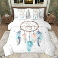 thumbnail image 1 of Castle Fairy Boys Girls Feather Dreamcatcher Bedding Comforter Set 7pcs,Bohemian Boho Theme Queen Bedding Sets Super Cozy,Stars Print Queen Sheet Sets,Luxury Bedroom Decor,Reversible, 1 of 8