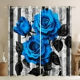 thumbnail image 1 of Castle Fairy Boys Girls Floral Blue Rose Blackout Curtains Set of 2 (52x84 Each),Abstract Geometric Stripes Window Curtains,Happy Valentine's Day Curtains and Drapes,Super Cozy Room Decor, 1 of 6