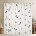 thumbnail image 1 of Castle Fairy Boys Girls Flying Butterflies Curtains Pack of 2 (42x84 Each),Black White Curtains Blackout,Spring Garden Bedroom Curtains,Breathable Home Decor, 1 of 6