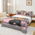 thumbnail image 1 of Castle Fairy Boys Girls Geometric Checkered Flag Full Size Sheets,Racing Car Bed Sheets, 1 of 7