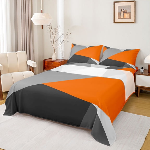 Castle Fairy Boys Girls Geometric Triangle Twin Sheet Sets,Vintage Bedding