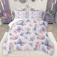 thumbnail image 1 of Castle Fairy Boys Girls Gradient Butterflies Full Size Comforter Sets 3-Piece,Dreamy Princess Bedding Comforter Set,Spring Garden Lightweight Bedding Sets,Luxury Bedroom Decor,Reversible, 1 of 8