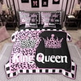 thumbnail image 1 of Castle Fairy Boys Girls Happy Valentine's Day Twin Bedding Sets 7-Piece,King And Queen Crown Bedding Comforter Set Microfiber,Animal Leopard Print Breathable Sheet Sets,Microfiber Bedroom Decor, 1 of 8
