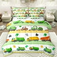 thumbnail image 1 of Castle Fairy Boys Girls Kawaii Garbage Truck Bedding Comforter Set 7 Pieces,Construction Vehicles Full Bedding Set Lightweight,Cartoon Car Fitted Sheet Flat Sheet,Breathable Home Decor,Reversible, 1 of 8