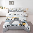 thumbnail image 1 of Castle Fairy Boys Girls Kawaii Truck Queen Comforter Set,Car Theme Bedding Comforter Set, 1 of 8