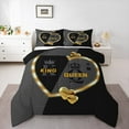 thumbnail image 1 of Castle Fairy Boys Girls King And Queen Twin Comforter Sets,Love Heart Print Bedding Set, 1 of 8