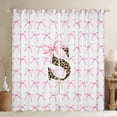 thumbnail image 1 of Castle Fairy Boys Girls Letter Monogrammed S Black Out Curtains,Kawaii Pink Bow Curtains Pack of 2 (42x63 Each),Animal Leopard Print Bedroom Curtains,Breathable Home Decor, 1 of 6