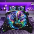 thumbnail image 1 of Castle Fairy Boys Girls Music Guitar Twin Comforter Sets,Gradient Angel Wings Bedding Set, 1 of 8