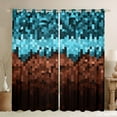 thumbnail image 1 of Castle Fairy Boys Girls Pixel Grid Miners Black Out Curtains,Geometric Grid Patchwork Curtains Pack of 2 (42x63 Each),Gamepad Camouflage Bedroom Curtains,Luxury Bedroom Decor, 1 of 6