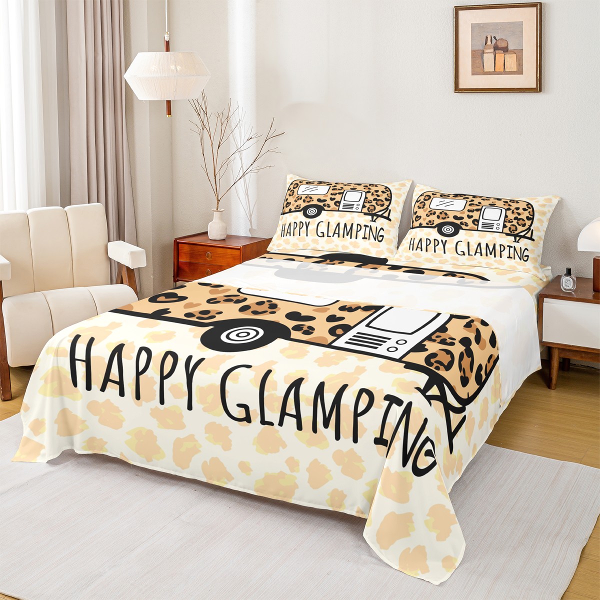 Castle Fairy Boys Girls RV Car 4pcs Bed Sheets,Leopard Print King ...
