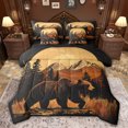 thumbnail image 1 of Castle Fairy Boys Girls Safari Bear Bedding Comforter Set,Woodland Animal Full Bedding Set, 1 of 8