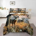 thumbnail image 1 of Castle Fairy Boys Girls Safari Deers Twin Comforter Sets,Woodland Animal Bedding Set, 1 of 8