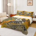 thumbnail image 1 of Castle Fairy Boys Girls Safari Wolves Eagle 4pcs Bed Sheets,Jungle Mountain King Sheets,Woodland Animal Super Cozy Sheet Set,Ultra Soft Home Decor, 1 of 7