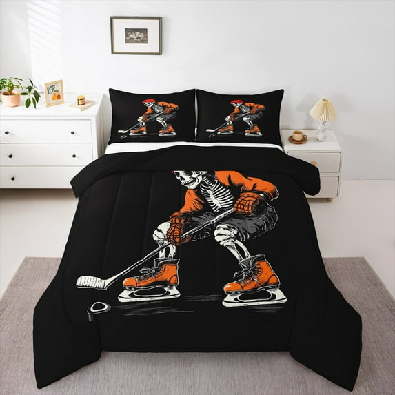 Castle Fairy 3-Piece Full Size Comforter Set - Ice Hockey Sports Print