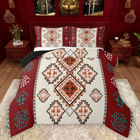 Castle Fairy 2-Piece Twin Size Comforter Set - Tribal Aztec Reversible Design