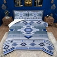 thumbnail image 1 of Castle Fairy Boys Girls Tribal Aztec Bedding Comforter Set 2pcs,Blue Grey Twin Comforter Sets Microfiber,Bohemian Theme Breathable Bedding Set,Super Cozy Room Decor,Reversible, 1 of 8