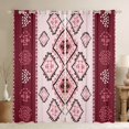 thumbnail image 1 of Castle Fairy Boys Girls Tribal Aztec Blackout Curtains Set of 2 (52x84 Each),Black Pink Window Curtains,Bohemian Theme Curtains and Drapes,Super Cozy Room Decor, 1 of 6
