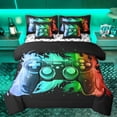 thumbnail image 1 of Castle Fairy Boys Girls Video Game Bedding Comforter Set 7pcs,Abstract Gradient Gamer Queen Bedding Sets Super Cozy,Ombre Gamepads Queen Sheet Sets,Super Cozy Room Decor,Reversible, 1 of 8