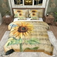 thumbnail image 1 of Castle Fairy Boys Girls Vintage Chic Floral Sunflower Bedding Comforter Set 7-Piece,Musical Notes Melody King Bedding Sets,Rustic Spring Garden Flower Ultra Soft Bed Sheets,Ultra Soft Home Decor, 1 of 8