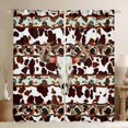 thumbnail image 1 of Castle Fairy Boys Girls Western Bull Skull Black Out Curtains,Cow Print Curtains Pack of 2 (42x63 Each),Bohemian Tribal Aztec Bedroom Curtains,Lightweight Room Decor, 1 of 6