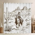 thumbnail image 1 of Castle Fairy Boys Girls Western Cowboys Blackout Curtains Set of 2 (52x84 Each),Botanical Plants Desert Cactus Window Curtains,Southwestern Vintage Aesthetic Curtains and Drapes Room Decor, 1 of 6