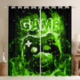 thumbnail image 1 of Castle Fairy Boys Gradient Gamer Blackout Curtains Set of 2 (52x84 Each),Video Game Window Curtains,Black Green Curtains and Drapes,Lightweight Room Decor, 1 of 6