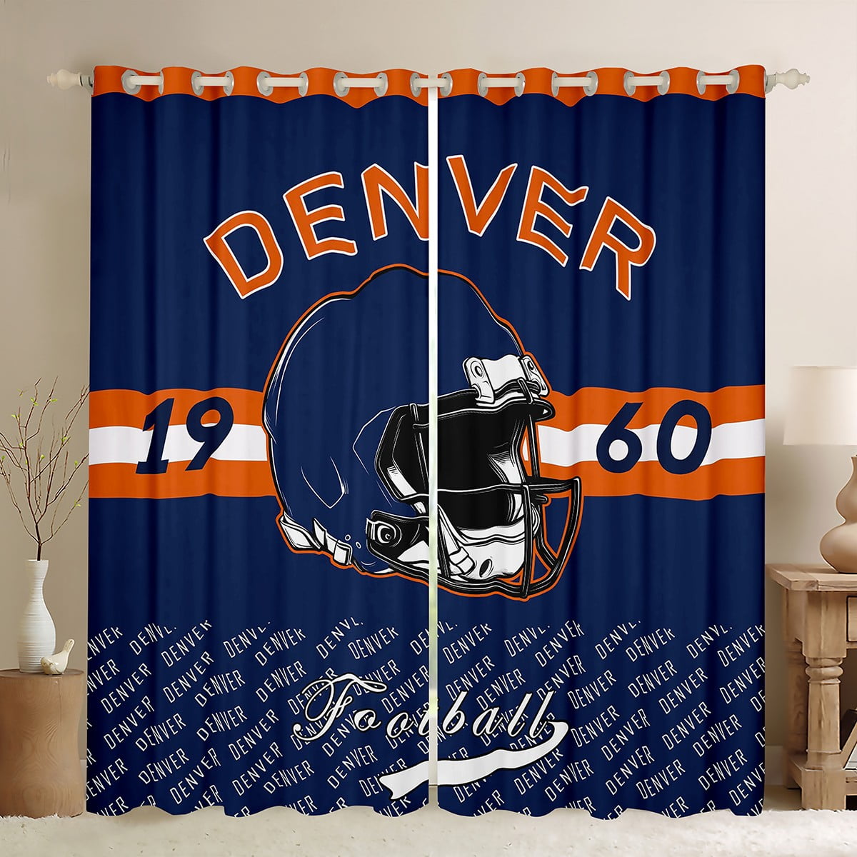 Castle Fairy Boys Sport Football Black Out Curtains,Football City