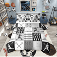 thumbnail image 1 of Castle Fairy 7-Piece Queen Bedding Set - Boys Sport Lacrosse Plaid, 1 of 8