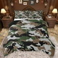 thumbnail image 1 of Castle Fairy Brown Green Black Camo Bedding Comforter Set 2pcs for Children Teens Adults,Vintage Camouflage Twin Comforter Sets Microfiber,Abstract Geometric Breathable Bedding Set, 1 of 8