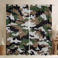 thumbnail image 1 of Castle Fairy Brown Green Black Camo Black Out Curtains for Children Teens Adults,Vintage Camouflage Curtains Pack of 2 (42x63 Each),Abstract Geometric Bedroom Curtains,Super Cozy Room Decor, 1 of 6