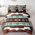 thumbnail image 1 of Castle Fairy Brown Teal Aztec Twin Bedding Sets,Bohemian Western Bedding Comforter Set, 1 of 8