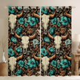 thumbnail image 1 of Castle Fairy Bull Skull Blackout Curtains Set of 2 (52x84 Each) for Boys Girls,Chic Floral Flower Window Curtains,Bohemian Theme Curtains and Drapes,Lightweight Room Decor, 1 of 6
