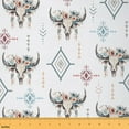 thumbnail image 1 of Castle Fairy Bull Skull Flower Fabric by the Yard 3 Yard,Western Theme Fabric for Sewing,Bohemian Aztec Room Decor Fabric by the Yard,Microfiber Teenager Bedroom Decor, 1 of 6
