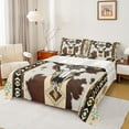 thumbnail image 1 of Castle Fairy Bull Skull Full Size Sheets for Kids Teens,Abstract Cow Print Bed Sheets, 1 of 7