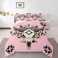 thumbnail image 1 of Castle Fairy Bull Skull Queen Comforter Set,Animal Print Aztec Bedding Comforter Set, 1 of 8