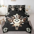 thumbnail image 1 of Castle Fairy Bull Skull Twin Bedding Sets,Animal Print Aztec Bedding Comforter Set, 1 of 8
