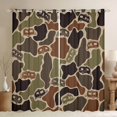 thumbnail image 1 of Castle Fairy Camo Camper Pattern Black Out Curtains for Adults, Camouflage Art Curtains Pack of 2 (42x63 Each) for Bedroom, Brown Green, 1 of 6