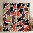 thumbnail image 1 of Castle Fairy Camo Camper Pattern Black Out Curtains for Teens, Camouflage Art Curtains Pack of 2 (42x63 Each) for Bedroom, Red Black, 1 of 6