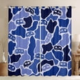 thumbnail image 1 of Castle Fairy Camo Camper Pattern Blackout Curtains Set of 2 (52x84 Each) for Boys, Camouflage Print Window Curtains for Bedroom, Blue Navy, 1 of 6