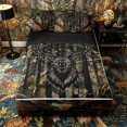 thumbnail image 1 of Castle Fairy Camo Flag Deer Zipper Twin Comforter Sets with Fitted Sheet and 2 Pillowcases,Oak Vine Distressed Stars Zipper Bedding Set,Olive Black Brown,Black Reversible,4-Piece, 1 of 6