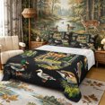 thumbnail image 1 of Castle Fairy Camo Mixed Wildlife Queen Sheets 4 Pieces,Spotted Deer Mallard Pine Queen Sheet Sets,Camo Black Green,1 Fitted Sheet, 1 Flat Sheet and 2 Pillowcases, 1 of 6