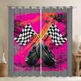 thumbnail image 1 of Castle Fairy Car Flag Blackout Curtains Set of 2 (52x84 Each),Plaid Window Curtains, 1 of 6