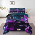 thumbnail image 1 of Castle Fairy Car Queen Comforter Set for Kids Children Teens,Sport Bedding Comforter Set, 1 of 8