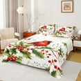 thumbnail image 1 of Castle Fairy Cardinal Bird 4Pcs Bed Sheets for For Teens Girls Boys,Christmas Red Sparrows King Sheets,Xmas Festival Theme Super Cozy Sheet Set,Super Cozy Room Decor, 1 of 7
