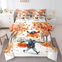 Castle Fairy Cartoon Animal Fox Twin Bedding Sets,Cute Police Bedding Comforter Set