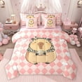 thumbnail image 1 of Castle Fairy Cartoon Animal Twin Bedding Sets,Plaid Bedding Comforter Set, 1 of 8